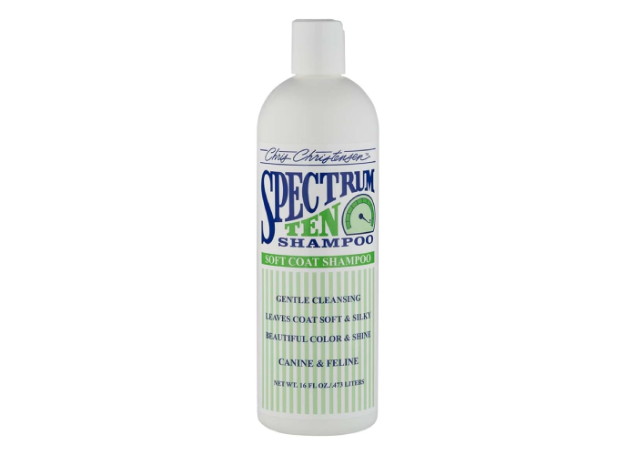 Chris Christensen Spectrum Ten Dog Shampoo, Groom Like a Professional, Gentle Cleansing, Gorgeous Shine, Made in USA, 473ml